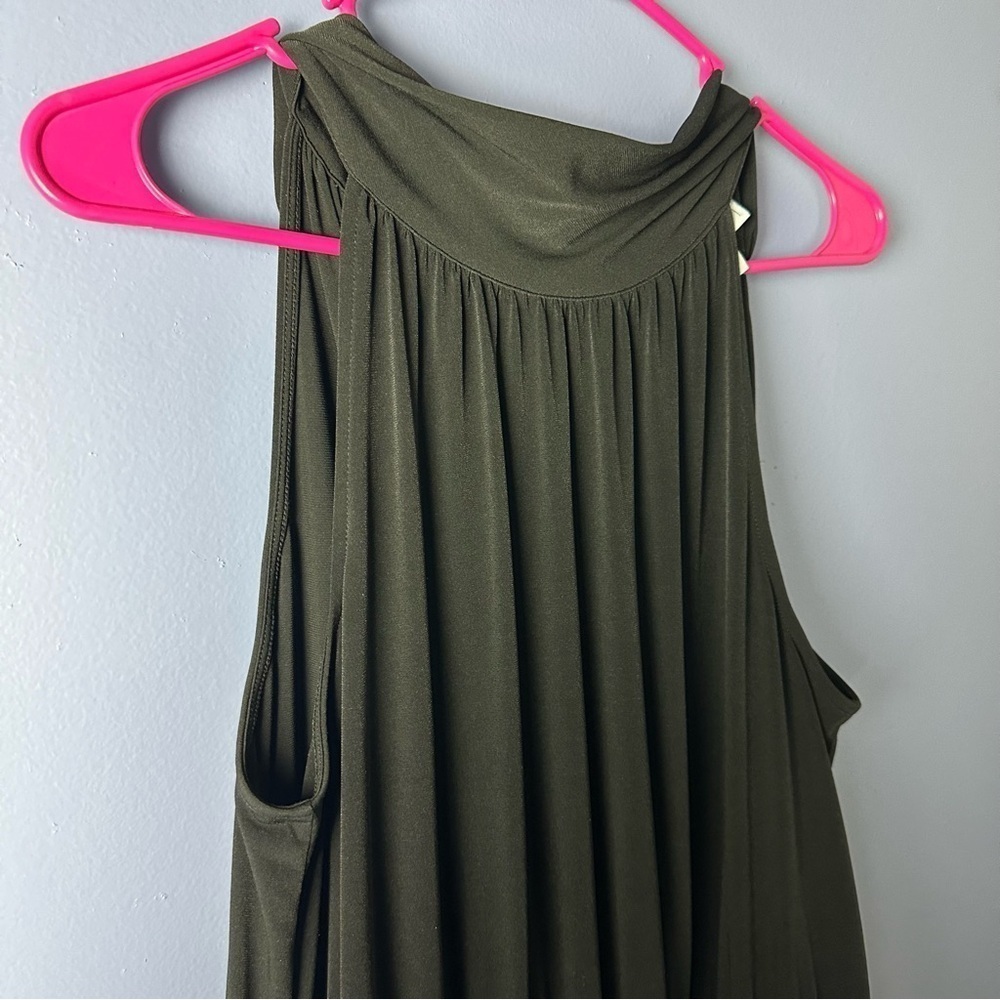 New York and Company Stretch Black Open Back Halter Jumpsuit - Picture 9 of 9